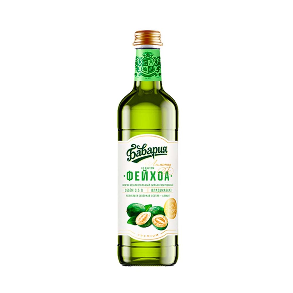 Сладкий газированный напиток Бавария "Premium Фейхоа" с/б 0,5л