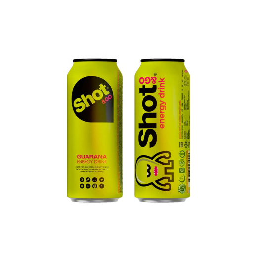 Энергетический сильногазированный напиток "SHOT&GO" ж/б, 0,45л