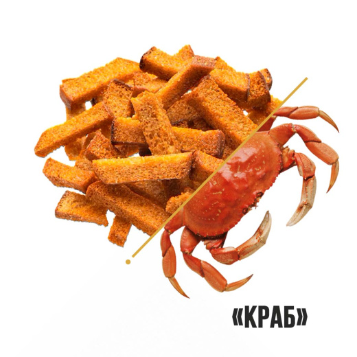 Гренки пшеничные Дон Крутон "Краб" 1кг